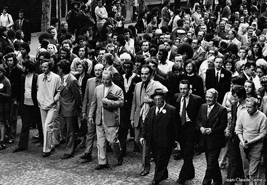 Mai 68 - Paris - Manifestation du 13 mai - Krasuki - G. Seguy - G. Marchais - J. Duclos - M. Rocard Mai 68 - Paris - Manifestation du 13 mai